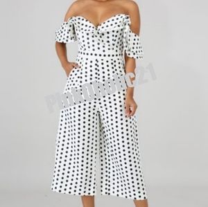 L'ATISTE By Amy One-Piece Outfit Black Polka Dot